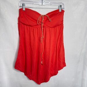 Vintage y2k Bongo Orange Halter Top, Large